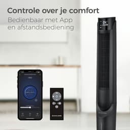 CoolHome AC2208 Aircooler- Luchtkoeler met draaifunctie - Afstandsbediening en App - Incl. Koelelement - 107 CM - Dimbaar LED scherm - Zwart — thumbnail 3