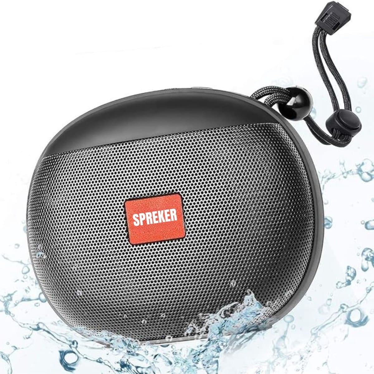 GTB® Douche Speaker - Badkamer Speaker - Douche Speaker Bluetooth - Zwart - 6cm x 13cm x 10cm — afbeelding 1