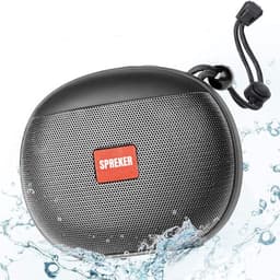 GTB® Douche Speaker - Badkamer Speaker - Douche Speaker Bluetooth - Zwart - 6cm x 13cm x 10cm — thumbnail 1