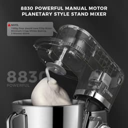 RFWR® Keukenmachine 6,2 L - Mengmachine en Kneedmachine met 1500 W en 6 + 1 Snelheden — thumbnail 3