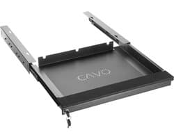 CAVO Laptop bureaulade afsluitbaar 480 x 446 x 55 mm zwart Bureaulade voor onderbouw van SOTECH