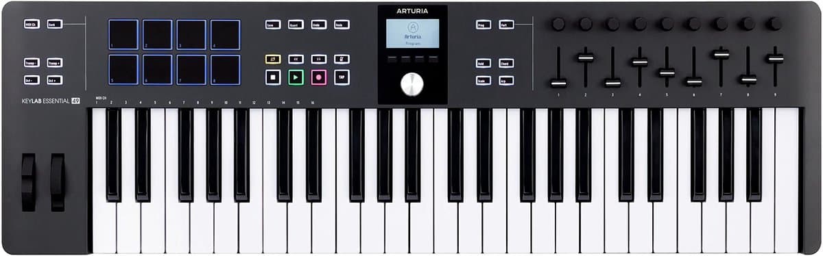 Arturia KeyLab Essential - MIDI Controller - 49 toetsen - MK3 - Zwart — afbeelding 1