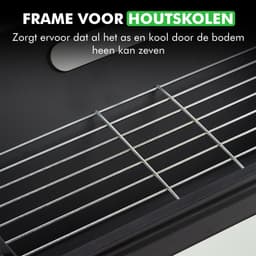 Travelhawk Houtskool BBQ - Barbecue Houtskool - Opvouwbaar - 44x32cm Grilloppervlak - Gelegeerd Staal - Zwart — thumbnail 4