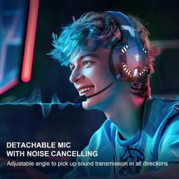 PHOINIKAS G2000 Max - 2.4GHz Draadloze Gaming Headset - met microfoon - Over-ear Koptelefoon - Nintendo Switch/PS4/PS5/PC - Verblindend blauw — thumbnail 6