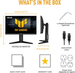 ASUS TUF Gaming VG259QL5A computer monitor 62,2 cm (24.5") 1920 x 1080 pixels Full HD LED zwart — thumbnail 3