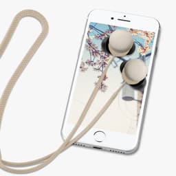 kwmobile Strap Compatible with Google Pixel Buds Pro 2 - Silicone Cord Holder for Wireless Earphones - Beige — thumbnail 3