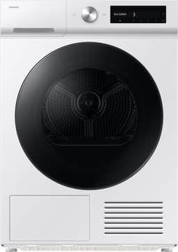 Samsung DV90DB7845GW, Vrijstaand, Voorlader, Warmtepomp, Wit, Draaiknop, Touch, Links — thumbnail 1