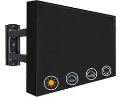 Buiten-tv-hoes - Outdoor Beschermhoes Geschikt voor 40"-42" TV - Hoes voor tv's buiten - Waterdichte en stofdichte - 600D Oxford - Universele displaybeschermfolie - Zwart