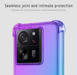 Allecto Plus - Transparante Soft TPU Hoesje voor Xiaomi Mi 13T - Schokabsorberende Beschermhoes (Roze/Paars) met Versterkte Hoeken — thumbnail 2