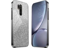 Allecto Plus - Beschermhoes voor Xiaomi Redmi 9 - Slank Ontwerp - Siliconen - TPU - Schokbestendig - Anti-kras - Stijlvolle Sticker - Zwart