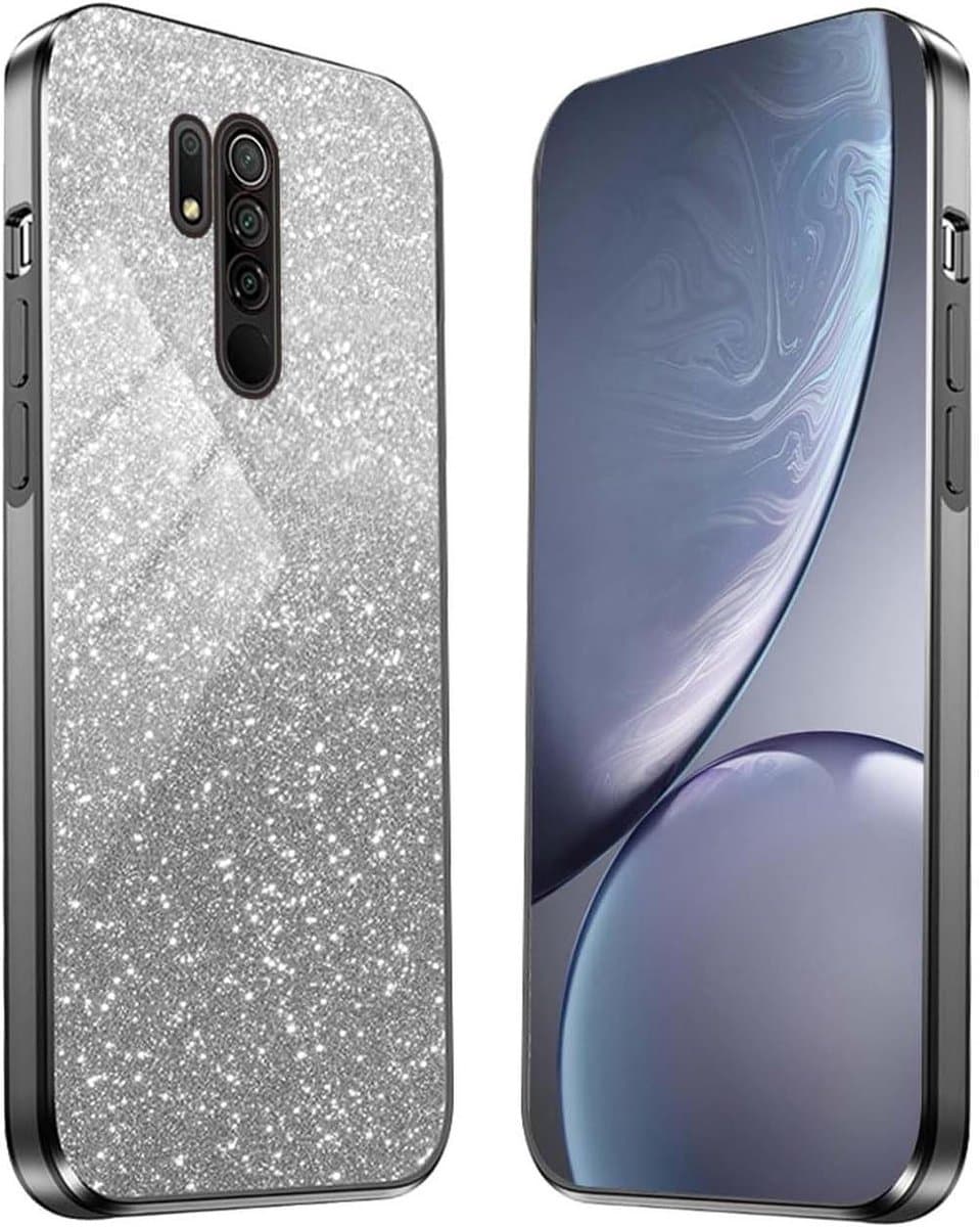 Allecto Plus - Beschermhoes voor Xiaomi Redmi 9 - Slank Ontwerp - Siliconen - TPU - Schokbestendig - Anti-kras - Stijlvolle Sticker - Zwart — afbeelding 1
