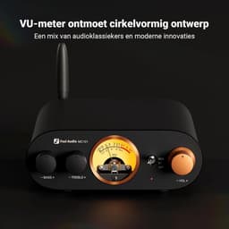 RFWR® Bluetooth Stereoversterker Mini Amp met VU Meter voor Passieve Luidsprekers - HiFi Ontvanger — thumbnail 4