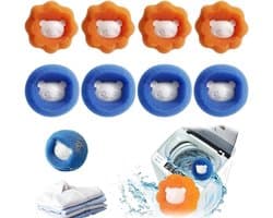 Allecto Plus - Herbruikbare Haarvangers voor Wasmachine - Anti-Klitten - 8 Stuks - Voor Honden en Katten - Wasnet - Anti-Haarbal - Epilator voor Dieren