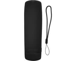 Afstandsbedieningshoes voor 2 Televisies - Lichtgewicht Siliconen Beschermhoes voor Controller met Koord - Bescherming Zonder Infraroodopening Te Blokkeren (Zwart)