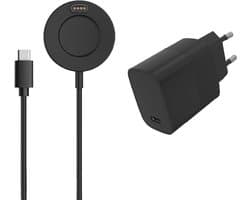 Strap-it USB-C Oplaadkabel + Adapter - Geschikt voor Garmin Vivoactive 3 / 4 / 4s / 5 / 6 / Venu / Venu SQ / Venu SQ 2 / Venu 2 / Venu 2s / Venu 2P /Vivomove 3 / 3s / Style / Luxe / Forerunner 45/ 55 / 245 / 255 / 265 / 645 745/935 /945/955/965