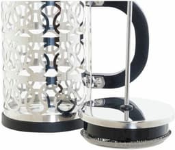 Cafetiere French Press koffiezetter zwart met inox 600 ml - Koffiezetapparaat voor verse koffie — thumbnail 2