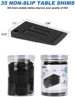 Mmgoqqt 35 Stuks - Plastic Niveauonderzetters - Wasmachine Koelkast Tafel Voetjes - Anti-Slip Trillingsdempend Voor Apparatuur — thumbnail 5