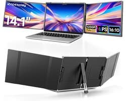 14.1 inch Draagbare Drievoudige Monitor Uitbreiding IPS FHD 1200P Plug & Play Scherm voor Laptops