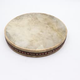 Handgemaakte Sjamanistische Oceaan Healing Trommel - Shaman Sound Healing Ocean Drum - Echt Geitenleer - 30x30x4cm — thumbnail 4