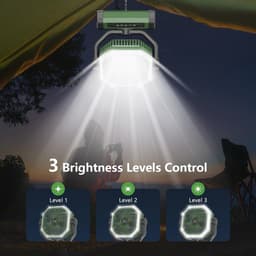 Draagbare Ventilator 24000 mAh - Batterij Werkt met Afstandsbediening en LED, 4 Snelheden, Perfect voor Kantoor, Camping en Outdoor Activiteiten — thumbnail 4