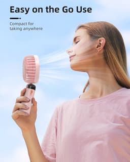 Draagbare Ventilator met Digital Display - Oplaadbare Mini Ventilator met 5 Snelheden en 90° Verstelbaarheid voor Buiten en Binnen — thumbnail 5