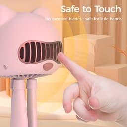 Stroller Fan Met Oplaadbare Accu en Aroma Verdeler - Handventilator en Tafelventilator in Bladloze Ontwerp — thumbnail 2