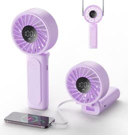 Draagbare Ventilator met USB Oplaadfunctie en 6 Windsnelheden - Compact en Opvouwbaar — thumbnail 2