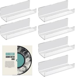 Allecta - Vinylplaat Muurbevestiging voor Acryl Albumplaten - Geen Boren - Houder Standaardrekken voor Vinylplaten - Duidelijk Design — thumbnail 1