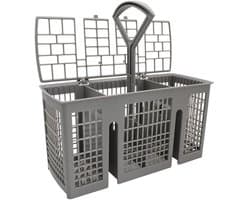 Vaatwasmachinebestekhouder - Bestekhouder - 6 Compartimenten Universaal Compatibel Met Stabiele Bodem - 1 Stuk - Keukenaccessoire grijs