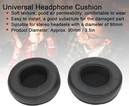 2Pcs Replacement Earbuds, 90mm Headphone Earbuds Earpad Universal Stereo Headset Earbuds Replacement Parts — thumbnail 2