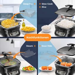 KESSER® Multicooker Airfryer 8L met 16 Kookfuncties Inclusief Stoomkoker, Rijstkoker, Grill Apparaat — thumbnail 9