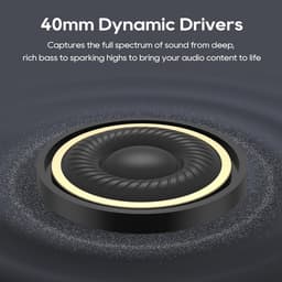 Srhythm NC45 Active Noise Cancelling Headphones, Wireless Bluetooth Headphones Over Ear with Microphone, Deep Bass, Foldable and Durable, 40 Hours Playtime for TV/PC/Mobile Phone — thumbnail 3