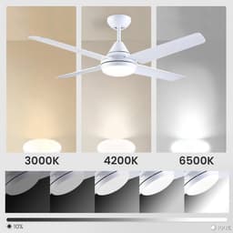 Moderne Plafondventilator met LED Verlichting en Afstandsbediening - 122 cm — thumbnail 3