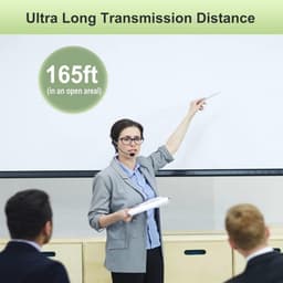 Draadloze UHF Headset Microfoon 2-in-1 - Handheld en Headset Microfoon met 165ft Bereik voor Onderwijs, Fitness en PA Systemen — thumbnail 5