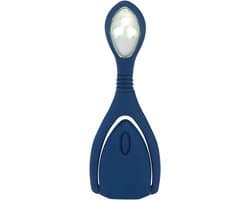 moses. Libri_x Lumi Plus Reading Light Night Blue Clamp Lamp with Continuous Dimmer for Reading in the Dark, LED Reading Light in Night Blue