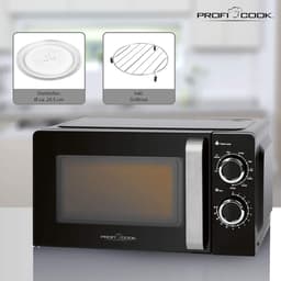 Magnetron met Grillfunctie 17 Liter Inhoud 700W Magnetron 900W Grill Zwart — thumbnail 2