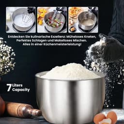 Krachtige 3-in-1 Keukenmachine met 2500W, 8,5L Kom, Vleesmolen en 7L Blender — thumbnail 3