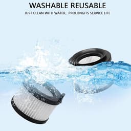 Hoofdfilter met voorfilter - geschikt voor Levoit VortexIQ 40-RF draadloze stofzuigeraccessoires - vervangend HEPA-filter - 2 stuks — thumbnail 3