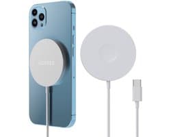 Accezz Draadloze Oplader - Geschikt voor MagSafe - Snellader 15W - USB C Kabel