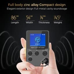 MP3-Speler - HiFi Muziekspeler - Bluetooth 5.0 MP3 Speler - Lossless Audio - Digitale Muziekspeler Met Scherm - 8GB Intern Geheugen + 64GB Uitbreidbaar - High Resolution Geluid - DAC - USB-C - Draagbaar - Audio Speler — thumbnail 5