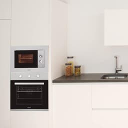 Inbouwmagnetron 20L - Roestvrij staal - 1000W Grill - 5 Vermogensniveaus - Automatische Ontdooiing - Timer - Compact Design — thumbnail 2