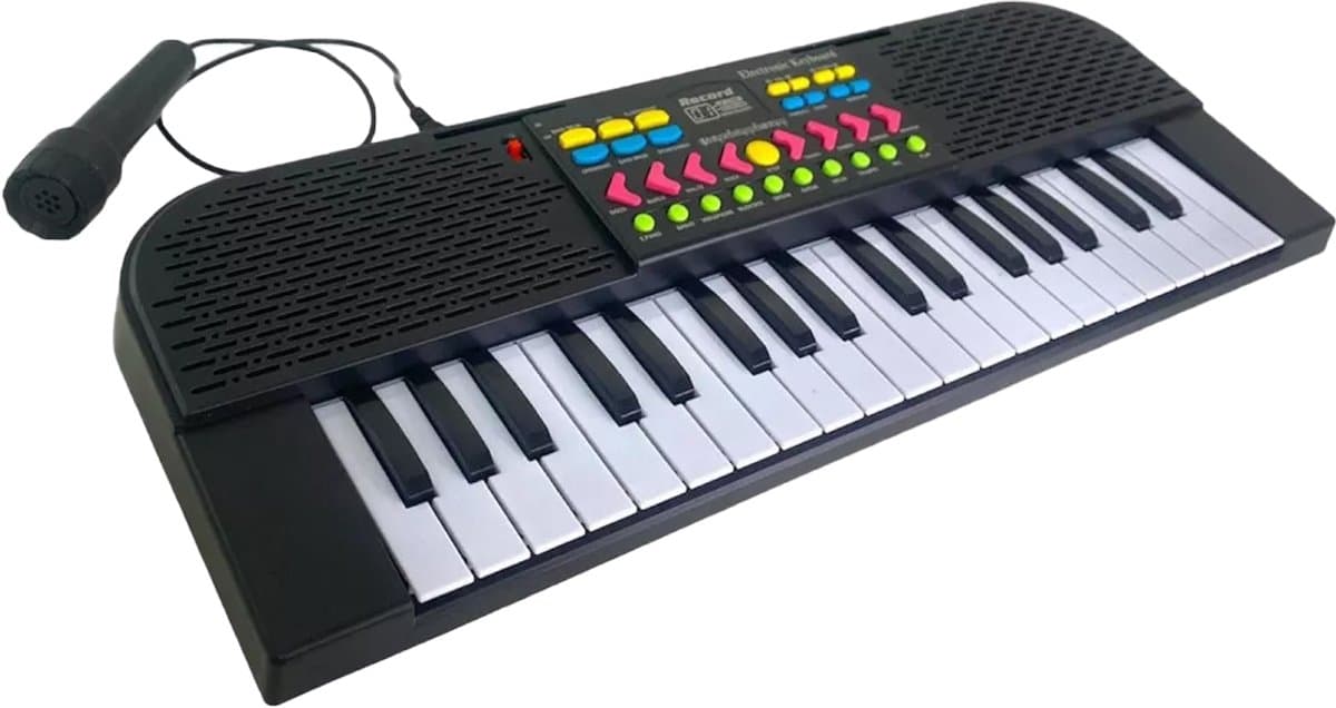 YAR - Elektronisch Keyboard - 37 Toetsen – Piano voor Kinderen & Beginners – Met USB, Microfoon en Opnamefunctie — afbeelding 1
