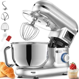 Keukenmachine 1500 W - Multifunctionele Keukenrobot met 5,5 l en LCD-display - Kneedmachine met 6 snelheden — thumbnail 1