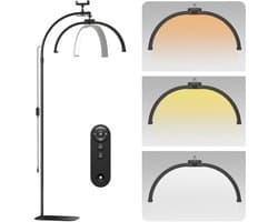 Ibenzoa® Opvouwbare halvemaanlamp met afstandsbediening en smartphonehouder