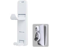 Universele Controller en Koptelefoonhouder - Vouwbare Wandbeugel met 2 Haken voor Gamingaccessoires - Duurzame ABS + Compact Ontwerp (19cm)