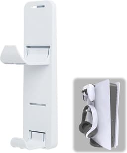 Universele Controller en Koptelefoonhouder - Vouwbare Wandbeugel met 2 Haken voor Gamingaccessoires - Duurzame ABS + Compact Ontwerp (19cm) — thumbnail 1