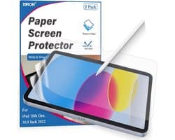 Papieren Beschermfolie voor iPad 10e Generatie 10,9 Inch - Matte Folie voor Tekeningen, Schrijfsels en Notities, Anti-Vingerafdruk