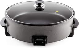 RVV® Partypan -Airfryer -Hapjespan - 1500 W - 40 cm Diameter - Grijs -41 cm x 47 cm x 18 cm — thumbnail 1