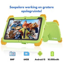 C Idea KinderTablet 10 Inch - KinderTablet - Groen - Android 15.0 - 64GB - 4GB RAM - 10000 mAh Batterij - Quad Core Processor - Met Smart Watch - Met Touchscreen Pen - Met Leuke Accessoires — thumbnail 3
