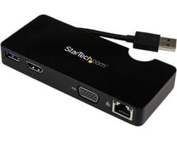 Universele Mini Dockingstation voor Laptop met HDMI, VGA en Gigabit Ethernet